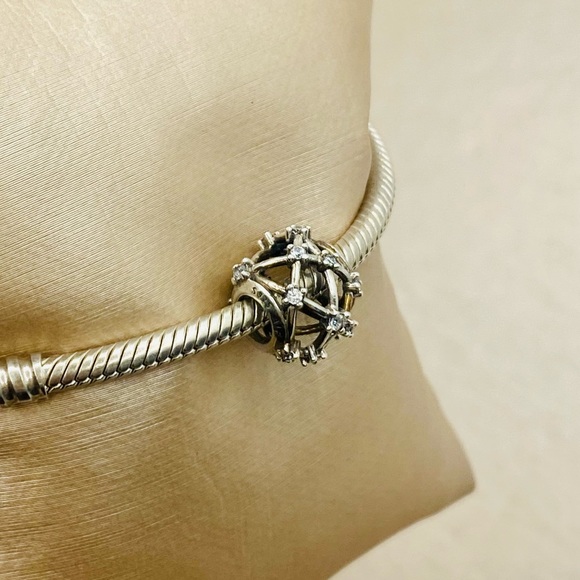 EUC Pandora 799240C01 Sterling Silver Star Constellations Openwork Charm w/ CZ’s - Picture 3 of 10
